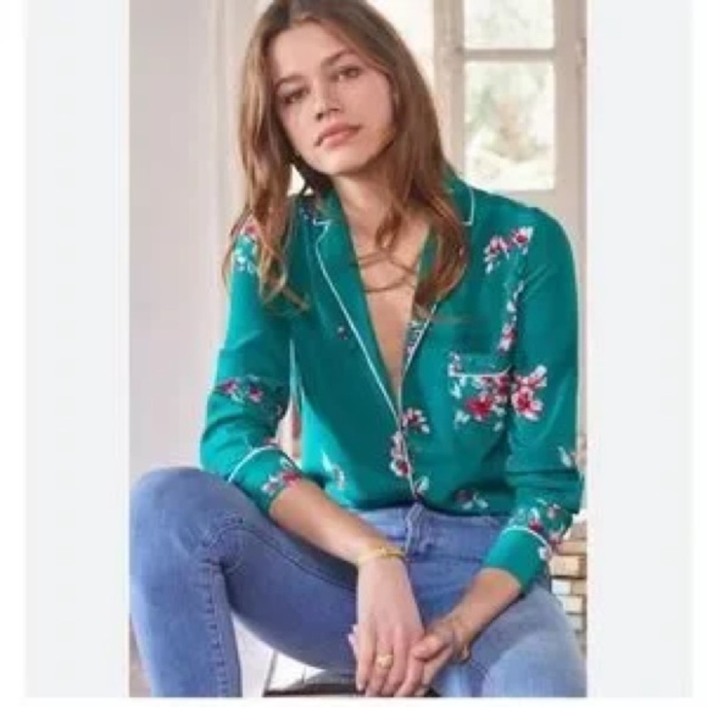 Floral Green Women's Top